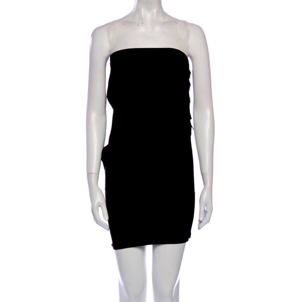 Lanvin Black strapless mini perfect for wedding, cocktails, prom, party